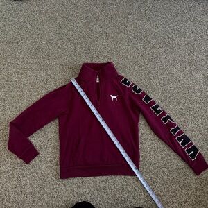 Victoria's Secret Burgundy Quarter-Zip Sweater